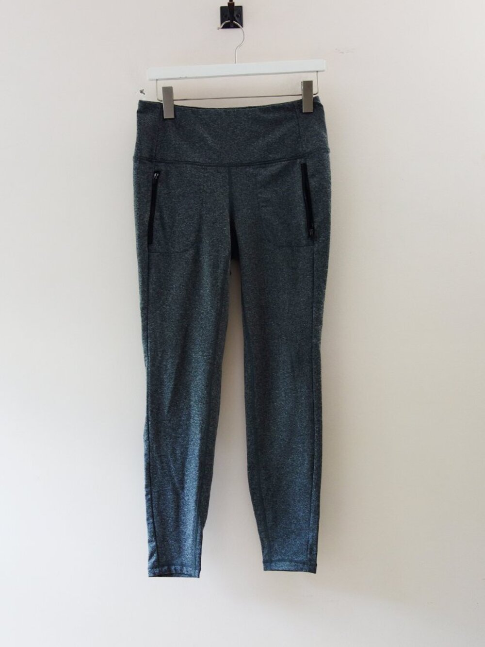 RBX High Rise Fleece lined Zip pockets Leggings Grey (M) EUC